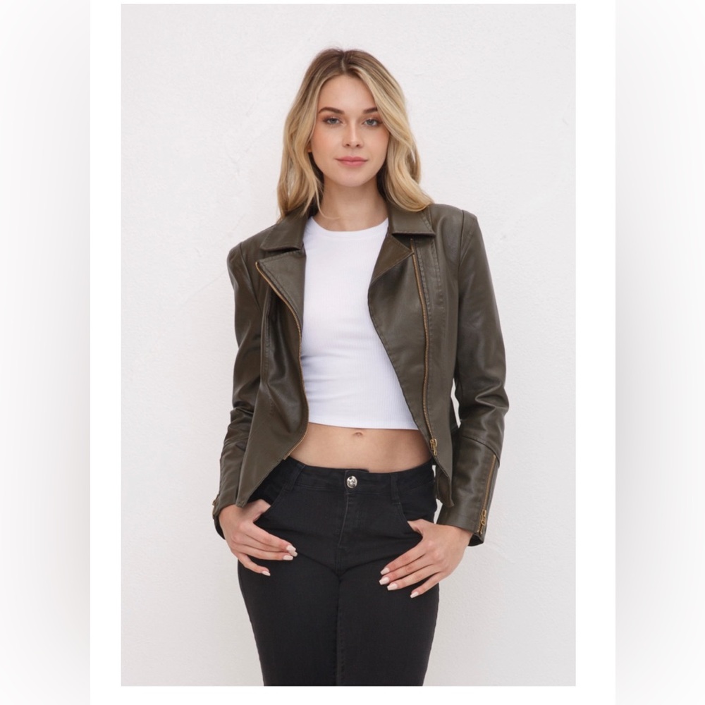 Olive-You leather jacket